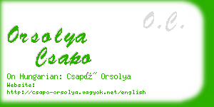 orsolya csapo business card